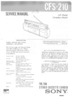 SONY CFS-210 OEM Service