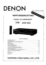 DENON DCD820 OEM Service